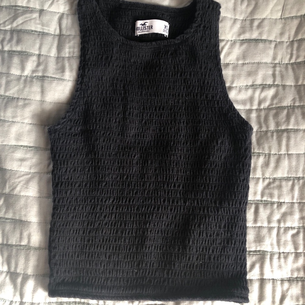 Hollister Black Halter Crop Top